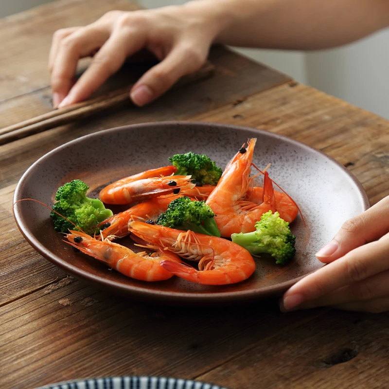 8 дюймовая японская керамическая тарелка фарфоровая посуда суши рисовая лапша