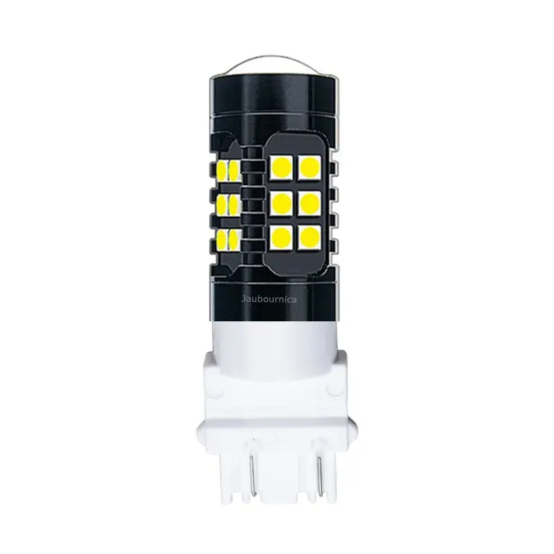 1 шт. автомобильная светодиодная лампа T25 3157 3156 3057 P27/7 Вт P27W 1500LM 27 SMD 3456|Сигнальная