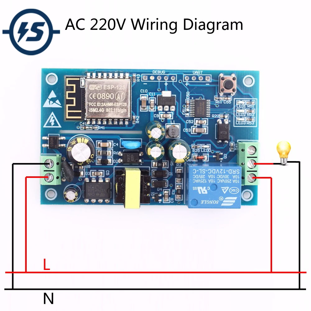 Для Arduino ESP8266 AC 220V wifi реле дистанционного управления Умный дом IOT передачи релейный модуль платы