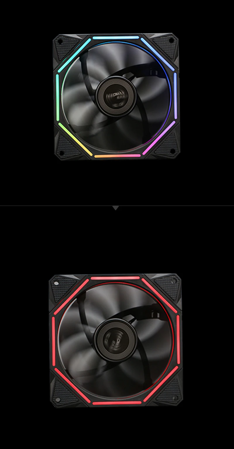 Цветной вентилятор RGB 120 мм светодиодный светящийся двойной аура корпус ПК бесшумный вентилятор с синхронизатором пульт дистанционного управления набор ЦП кулер вентилятор для компьютера