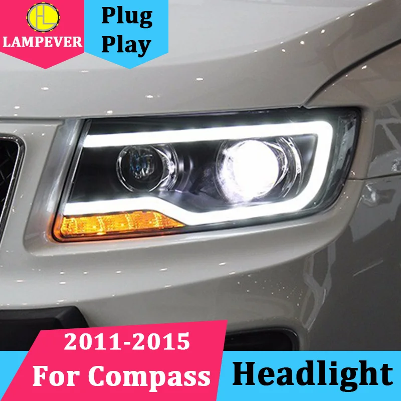 Автомобильный Стайлинг для JEEP Compass 2011-2015 светодиодный головсветильник компаса