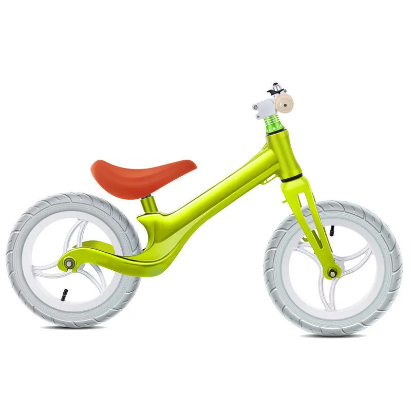 titanium empty wheel Children's Balance Sliding Car Without Pedal Bicycle Magnesium Alloy Baby Sliding Toddler Bicycle - Цвет: titanium empty wheel