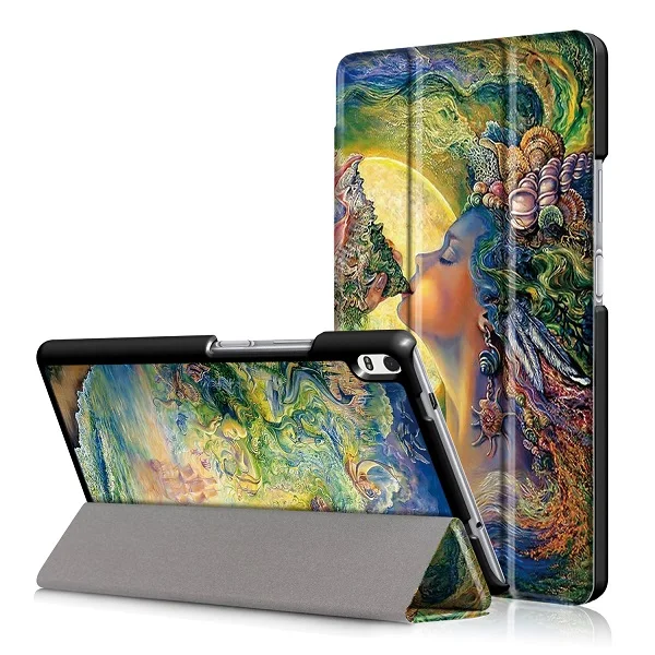 Чехол-книжка для lenovo TAB 4 " Plus TB-8704N/TB-8704F(новинка года выпуска) Ультратонкий Магнитный чехол с принтом+ подарок