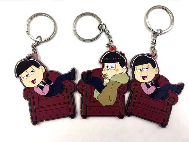 1 компл. Японского Аниме Фигура osomatsu Сан резиновый силиконовый Мобильный телефон талисманы/брелок
