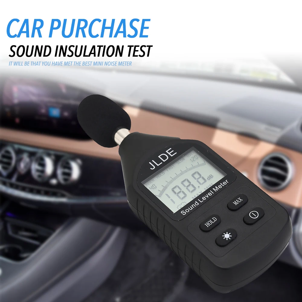 Clear Digital Sound Level Meter 30-130 DB Automotive Decibel LCD Backlight Mini Noise Detector MAX/MIN Modes | Инструменты