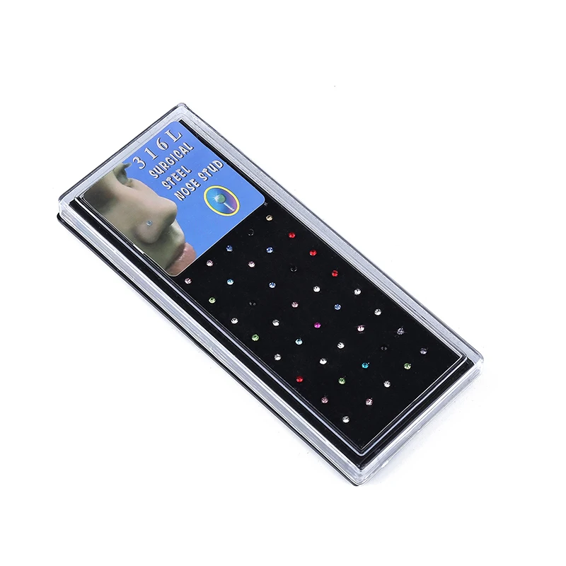 60 шт./компл. имитация носа пирсинга кольцо для из нержавеющей стали в индийском