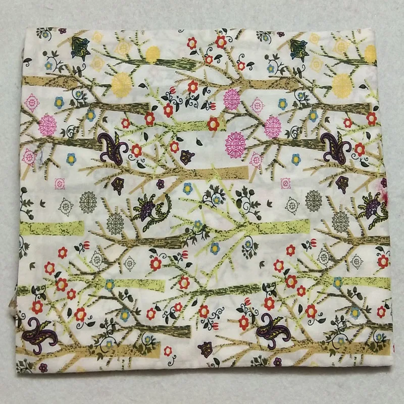 Винтажный бренд, 50x145 см, весенние лесные деревья, хлопок, поплин, ткань для квилтинга, детское постельное тильда, Лоскутная Ткань