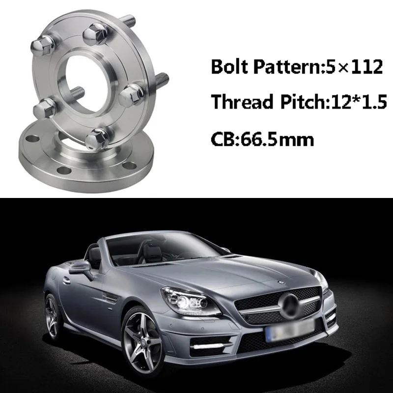 

2 шт., 5x112, 66/5 CB магнитные распорные втулки M12 * 1,5 болты для Mercedes Benz SLK R171 R170 E класс W214/210A класс W168 C Класс