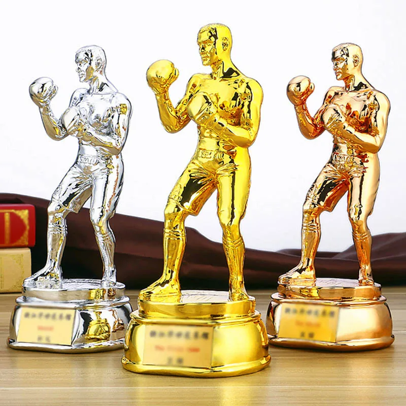 Высококачественные смолы трофей Лиги чемпионов Кубок Позолоченные боксерские боевые искусства боевой сувенир бесплатно пользовательские памятные подарки