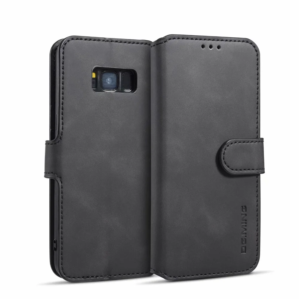Кожаный чехол-бумажник для Samsung Galaxy S8 чехлы-книжки S10 Plus S10e plus простой кожаный