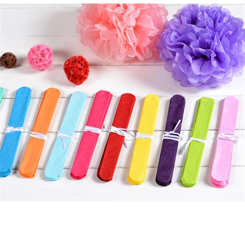 50 шт 10CMArtificial цветы бумажный помпон из бумажной салфетки цветочные шары для дома