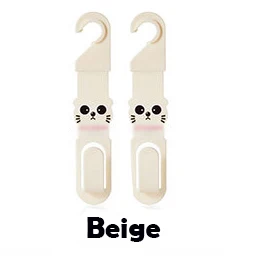 Beige 2 шт./лот Многофункциональная Универсальная автомобильная вешалка на подголовник заднего сиденья держатель крюк для сумки кошелек ткань для хранения продуктов авто крепеж зажим - Название цвета: Beige