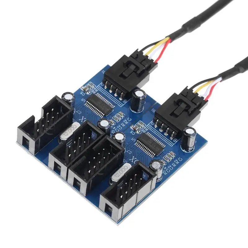 9 Pin USB коннектор Мужской 1 до 4 Женский кабель-удлинитель для рабочего стола USB2.0 концентратор