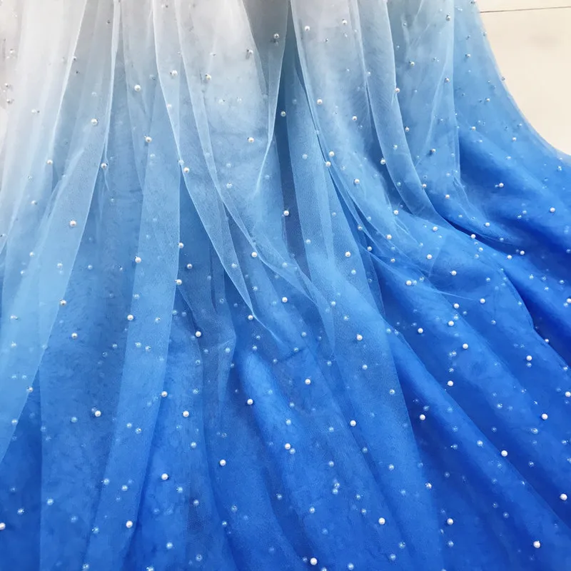 GLace 3Y/مجموعة حبة صافي النسيج 3 التدرج اللون شبكة نسيج لينة شفافة النسيج لفستان الزفاف الديكور TX810