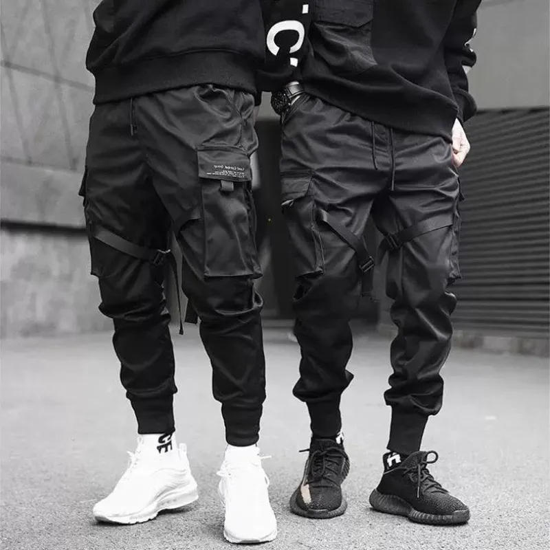 Брюки-карго мужские длинные модные штаны много карманов стиль хип-хоп