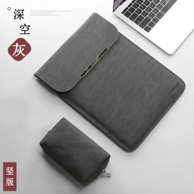 velvet dark gray s3 Водонепроницаемый из искусственной кожи для ноутбука сумка для ноутбука 15,6 14 для Macbook Air 13 Чехол Pro 11 12 13,3 15 МАТОВЫЕ пакеты для Xiaomi Mi Тетрадь 13,3 - Цвет: velvet dark gray s3
