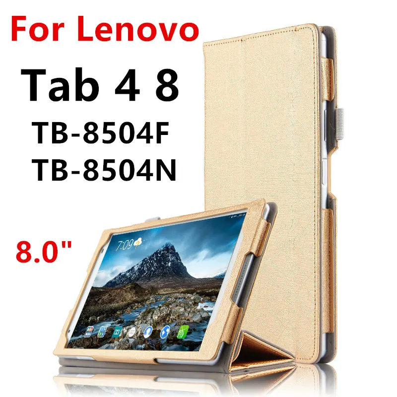 Чехол для Lenovo Tab 4 8 0 защитный чехол смарт чехлы из кожи TB 8504F ПУ планшетный ПК