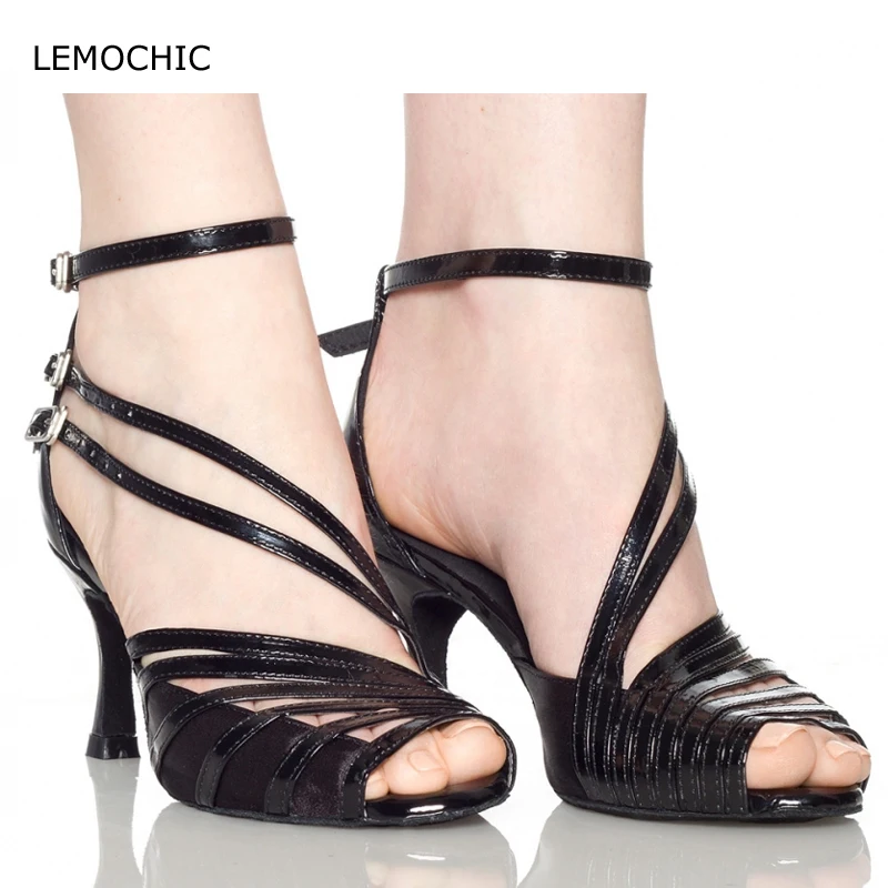 LEMOCHIC новейшая удобная женская танцевальная обувь для сальсы бальных танцев