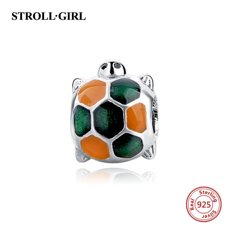 Strollgirl 925 Серебряные шарики DIY Craft Подвески коллекции животных собака кошка панда Лев лошадь Fit Аутентичные Пандора браслеты ювелирные изделия