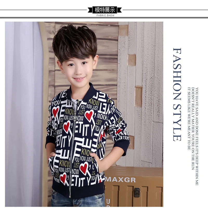 JENYA/Детская весенняя одежда куртка кардиган с буквенным принтом новая верхняя