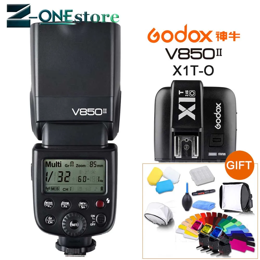 Godox V850II GN60 HSS 2 4G Беспроводная система X Flash Speedlite литий ионная батарея +