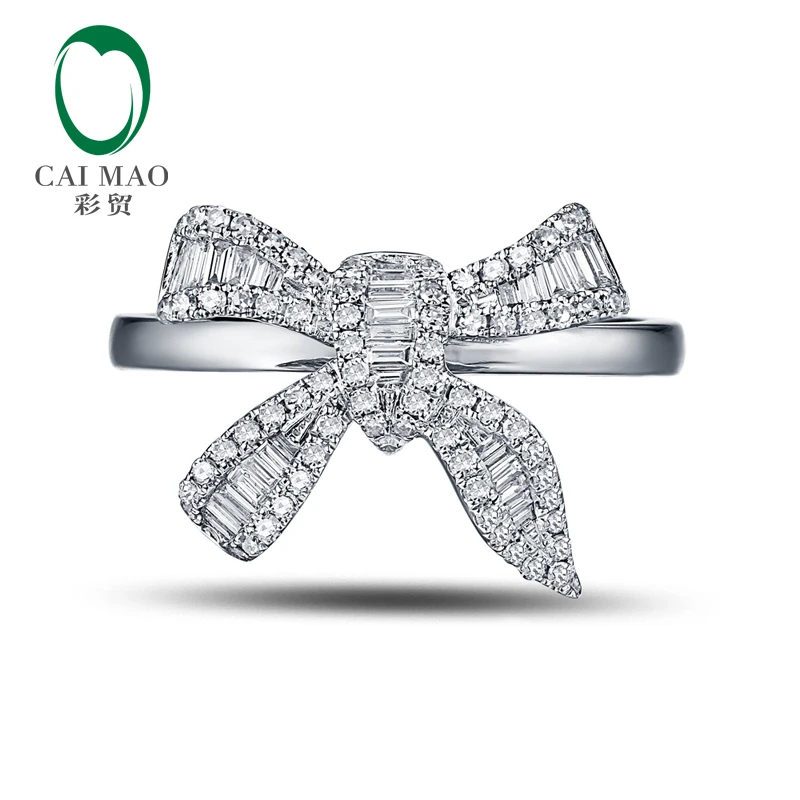 Кольцо обручальное из белого золота с бриллиантами 0.49ct 14 к | Украшения и