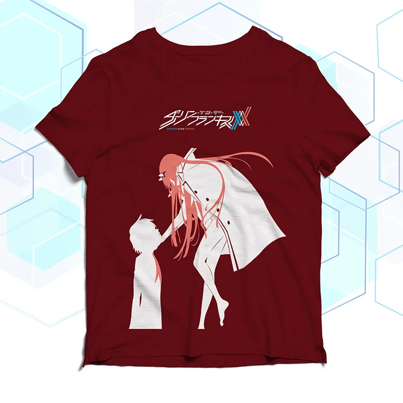 Японского аниме Darling inthe Franxx футболки девушка хлопок Футболка карнавальный