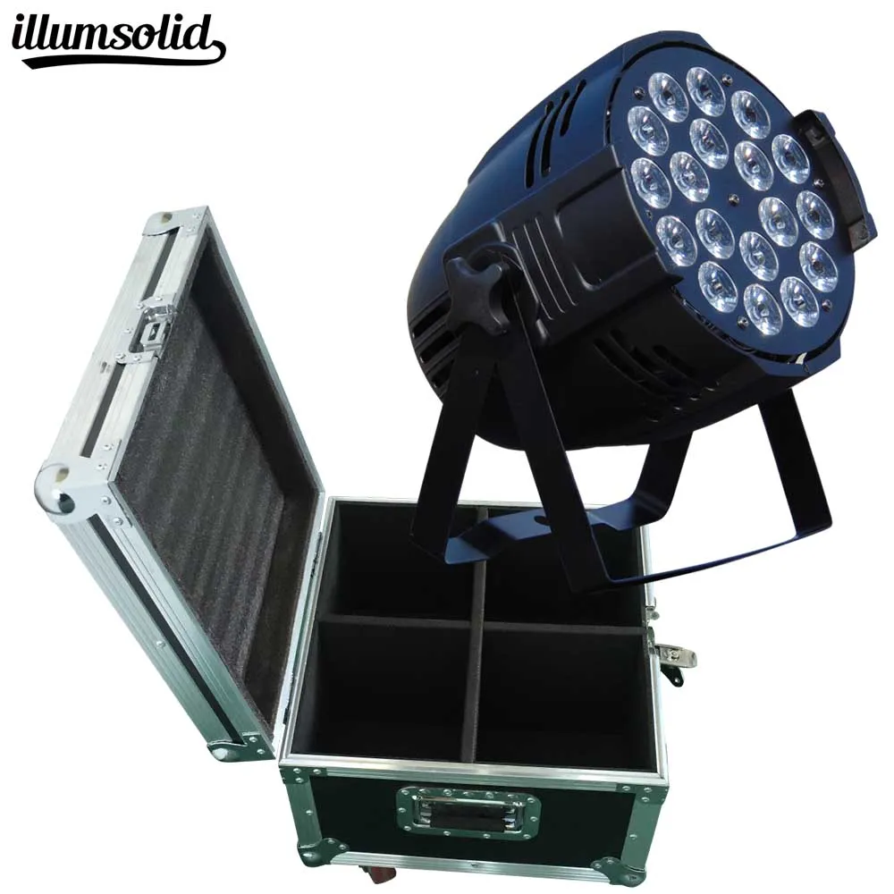 Кейс светодиодный с 4 шт. LED Par может 18x12 Вт RGBW освещение сценическое для дискотеки