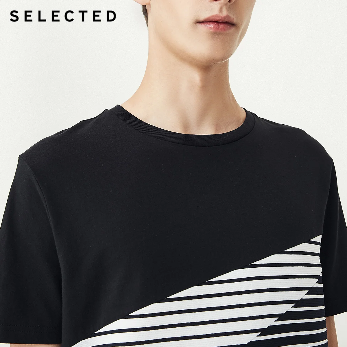 Отборная Мужская футболка с короткими рукавами в полоску из 100% хлопка S | 4182T4542