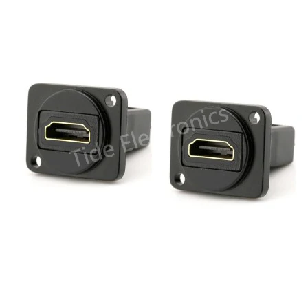 10 шт./лот D Type HDMI к прямое гнездо Шасси Панель Крепление соединитель аудио
