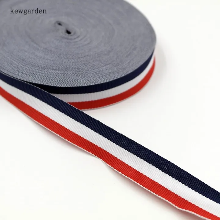 Сад 20 мм 7/8 &quotТри Цвет полосой Grosgrain ленты ручной работы бантом DIY Лента Riband