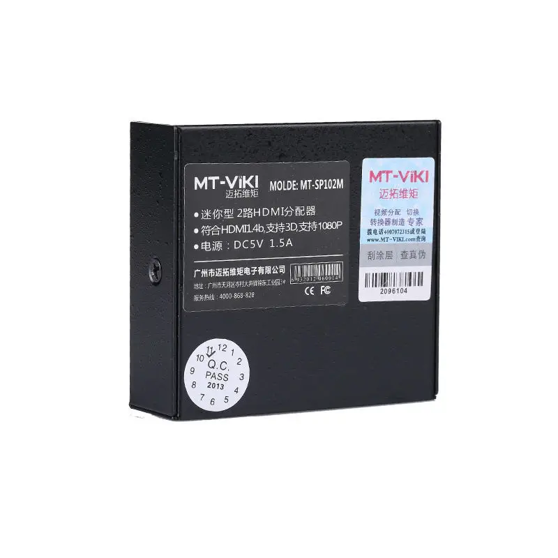 MT VIKI 2 порта HDMI сплиттер HD видео дистрибьютор 1x2 1080P FHD 3D 1 вход выхода 5 в 1A источник