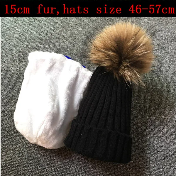 black skullies beanies для детей, меховая шапка, зимние шапки для детей, для мальчиков и девочек, с помпонами, skullies beanies для детей, шапка с помпоном - Цвет: black