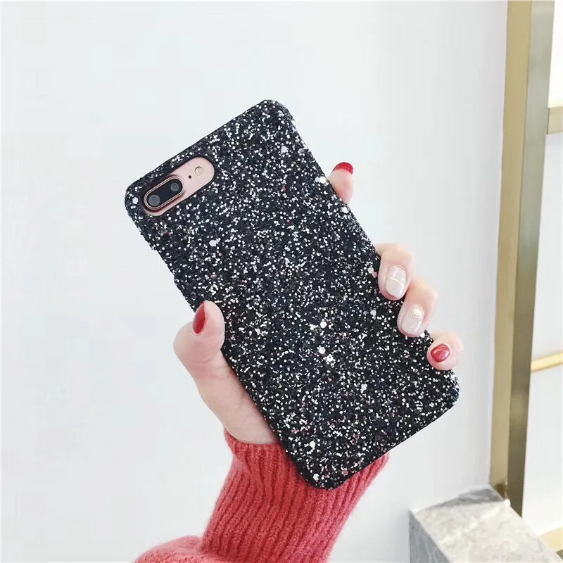 Роскошный блестящий чехол для iPhone 5 7 Plus 6 6S 8 ПК Жесткий Чехол задней панели