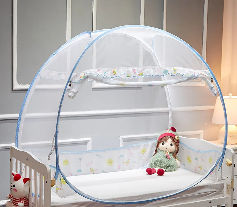 Portable Baby Crib with Mosquito Netting - Infant Bed Anti-mosquito Tent for Mongolian Yurts, Children, and Camping image 2
