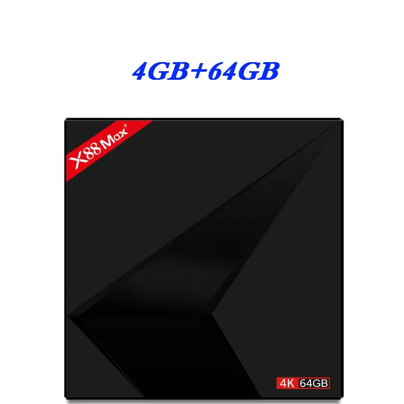 4GB64GB Android 9,0 ТВ приставка X88 MAX Plus 4 Гб ОЗУ 64 Гб ПЗУ Rockchip 2,4G/5G двойная Wifi приставка X88MAX Smart 4K медиаплеер 4G32G - Цвет: 4GB64GB
