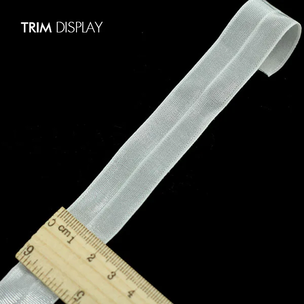 20 мм Серебряная эластичная двухсторонняя декоративная лента для отделки