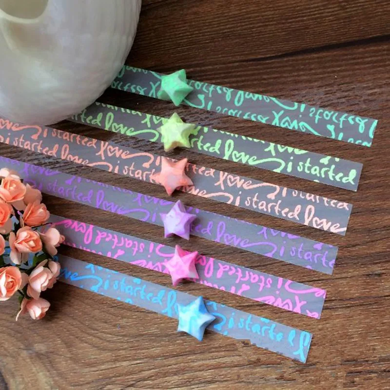 210 шт./лот Желая Звезда бумаги ручной работы и рисунком в виде птичек оригами