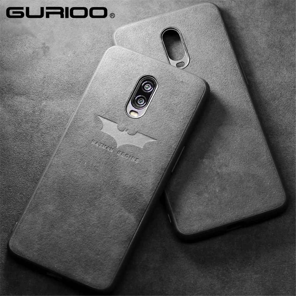 Италия Alcan tara для OnePlus 5T 5 6T Роскошный тонкий мягкий ТПУ чехол телефона с Бэтменом