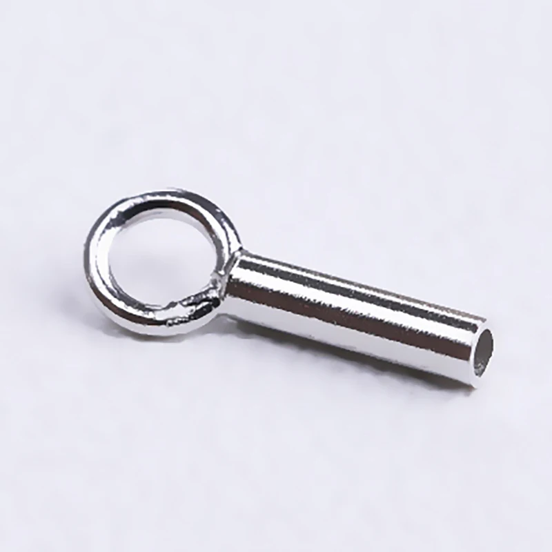 4pcs 925 sterling silver Color accessories connection necklace bracelet circle buckle handmade DIY Jewelry making