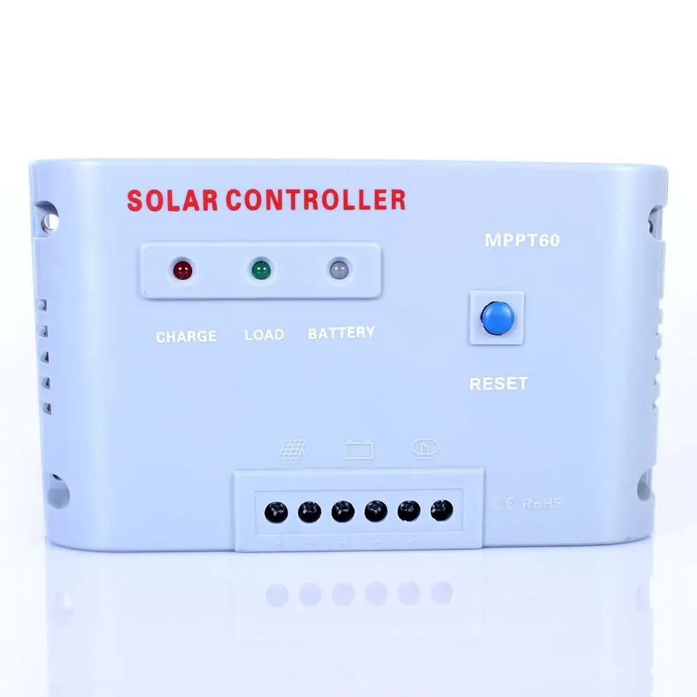 MPPT регулятор заряда батареи панели солнечных батарей 12V /24V 60A с DC-DC подзарядки + 5