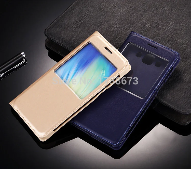2015 Роскошный кожаный флип чехол для Samsung Galaxy A3 A300 A3000 A300F Smart View Window задняя крышка|case