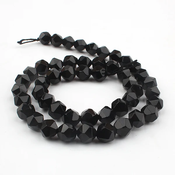 black onyx 8 мм прядь натуральный круглый граненый Шестигранник/полигон зеленая Роза тигровые глаза песчаник оникс Amazon бусины для изготовления ювелирных изделий - Цвет: black onyx