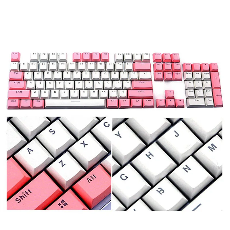 Полупрозрачная клавиатура Double Shot PBT 104 колпачки для клавиш с подсветкой