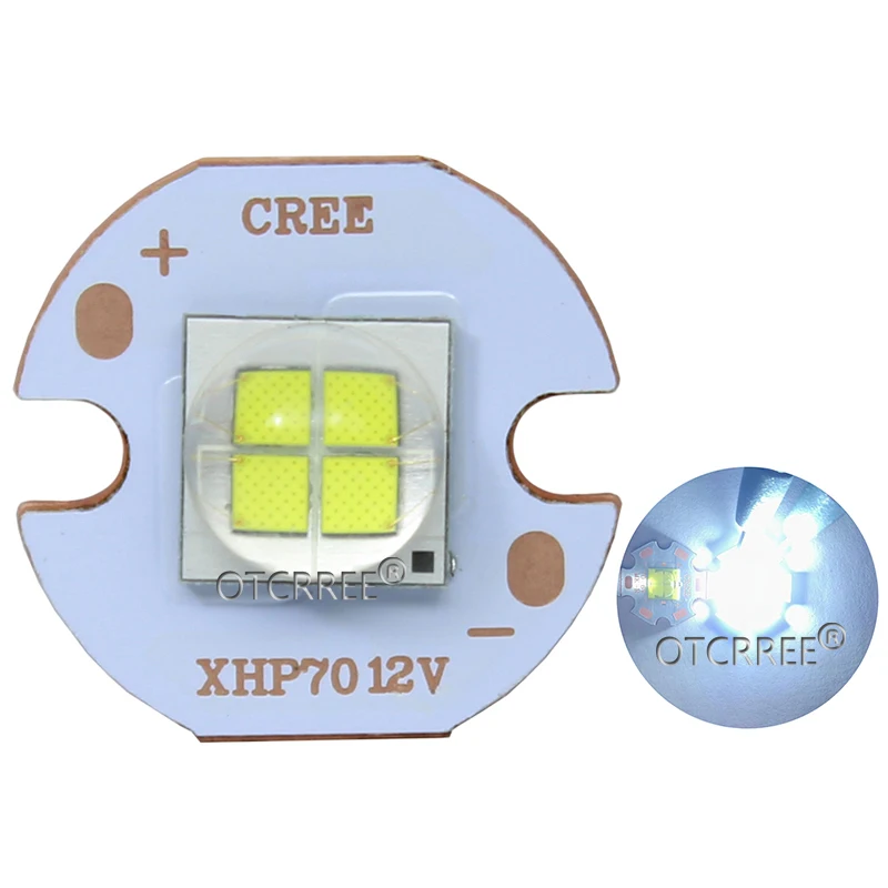 1 шт. 7070 20 Вт 6V12V светодиодный сменный Cree XHP70.2 XHP50.2 светодиодный излучатель холодный белый 6500K автомобильный светильник диодный чип светильник с медной печатной платой