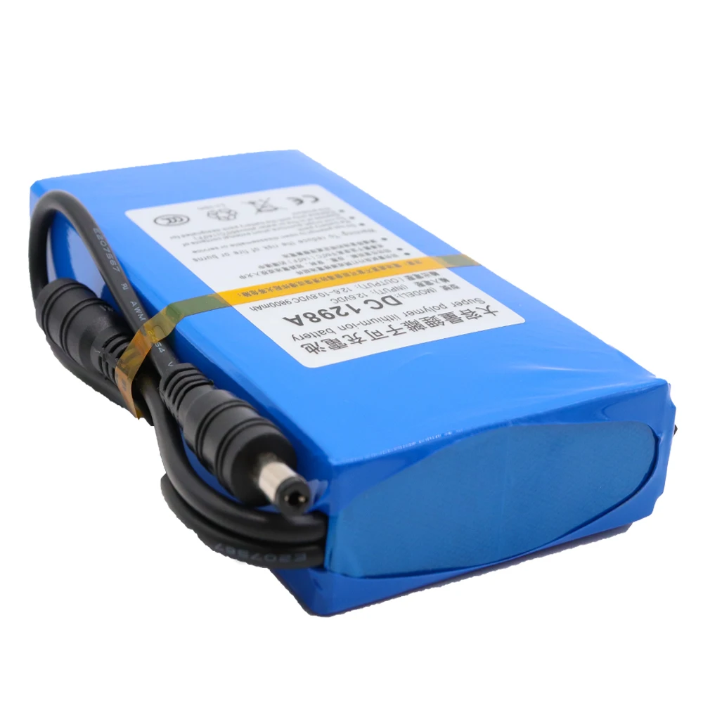 100% прочный DC 12 V 9800 MAH Высокая емкость супер мощная подзаряжаемая батарея