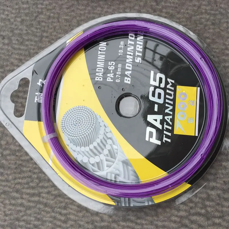 purple 1 шт. 30 фунтов TOPO PA-65 титана 0,70 мм бадминтон струна 10 м прочность Бадминтон Ракетки струны - Цвет: purple