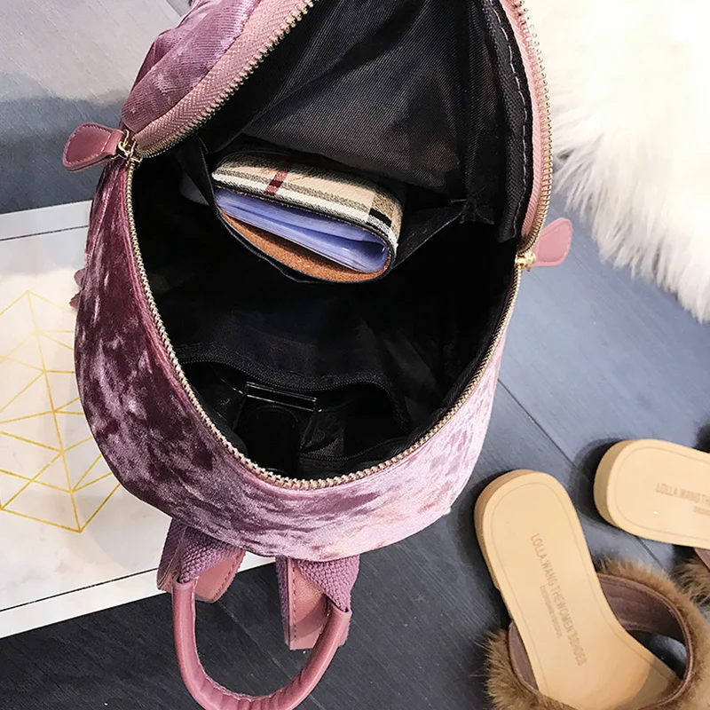 Hjphoebag 2018 Новый Мода Для женщин на молнии шелк рюкзак Колледж школьная сумка для