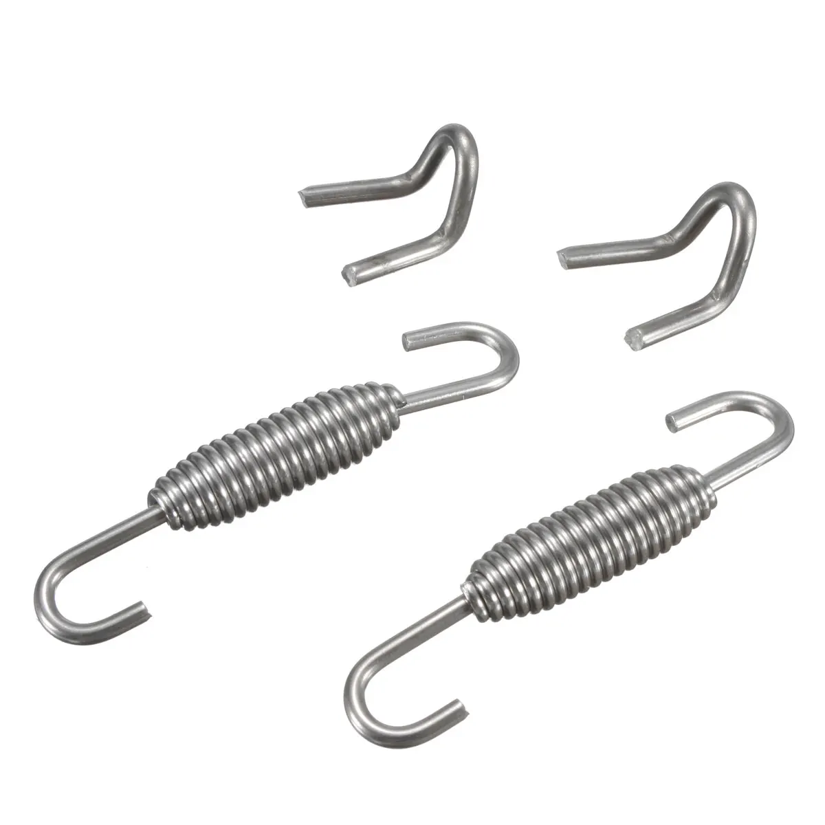 2pcs 50mm/60mm/64mm Motorcycle Exhaust Pipe Muffler Mounting Spring Hooks Link Pipes Stainless Steel - Цвет: 64mm