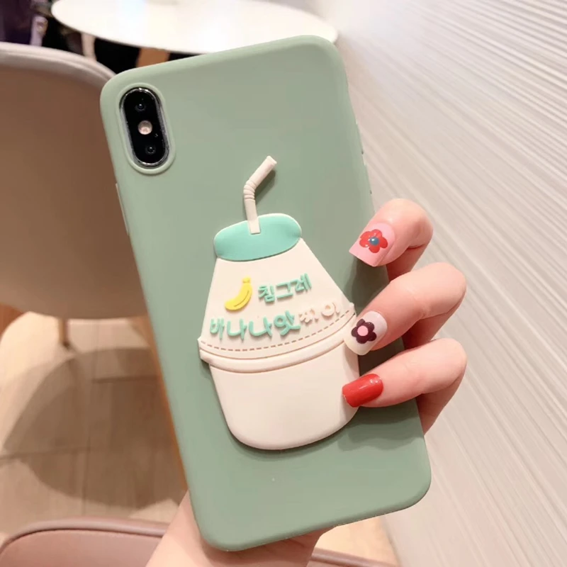 Япония Корея 3D Милые чехлы для телефонов Samsung Galaxy S10 Plus S8 S9 Note 8 сладкий Банан